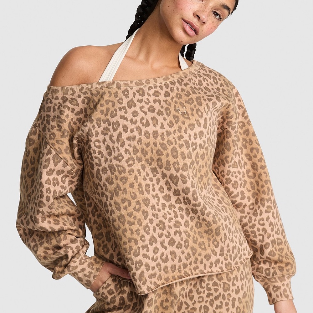 PINK Victoria's Secret Leopard Print Sweatshirt